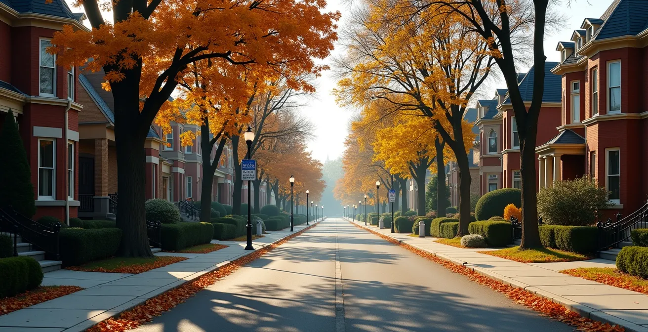 Split view of two similar Toronto residential streets showing subtle neighborhood differences